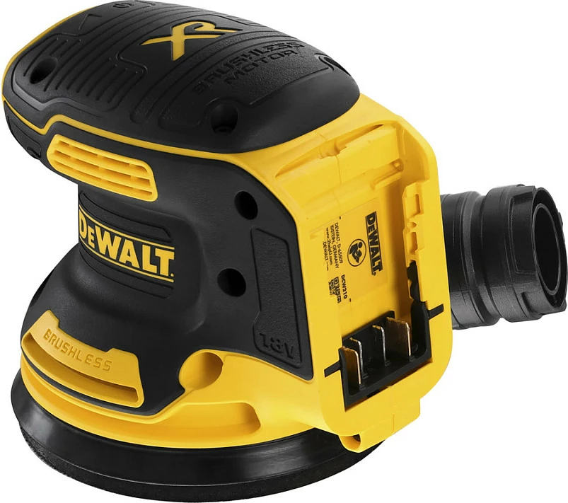 Lëmues orbital DeWALT DCW210NT-XJ, me bateri, 12.5 cm, 12000 RPM, zi-verdhë