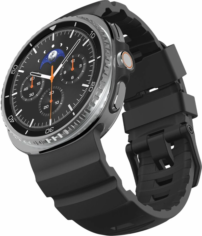 Rrip silikoni Spigen WBS2 për Samsung Galaxy Watch 8/8 Classic 40/44/46 mm, i zi, 1 copë