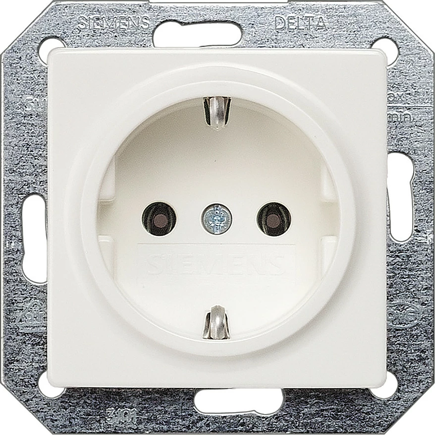 Prizë muri Siemens DELTA i-system 5UB1511, Schuko, 10/16A 250V, titan e bardhë