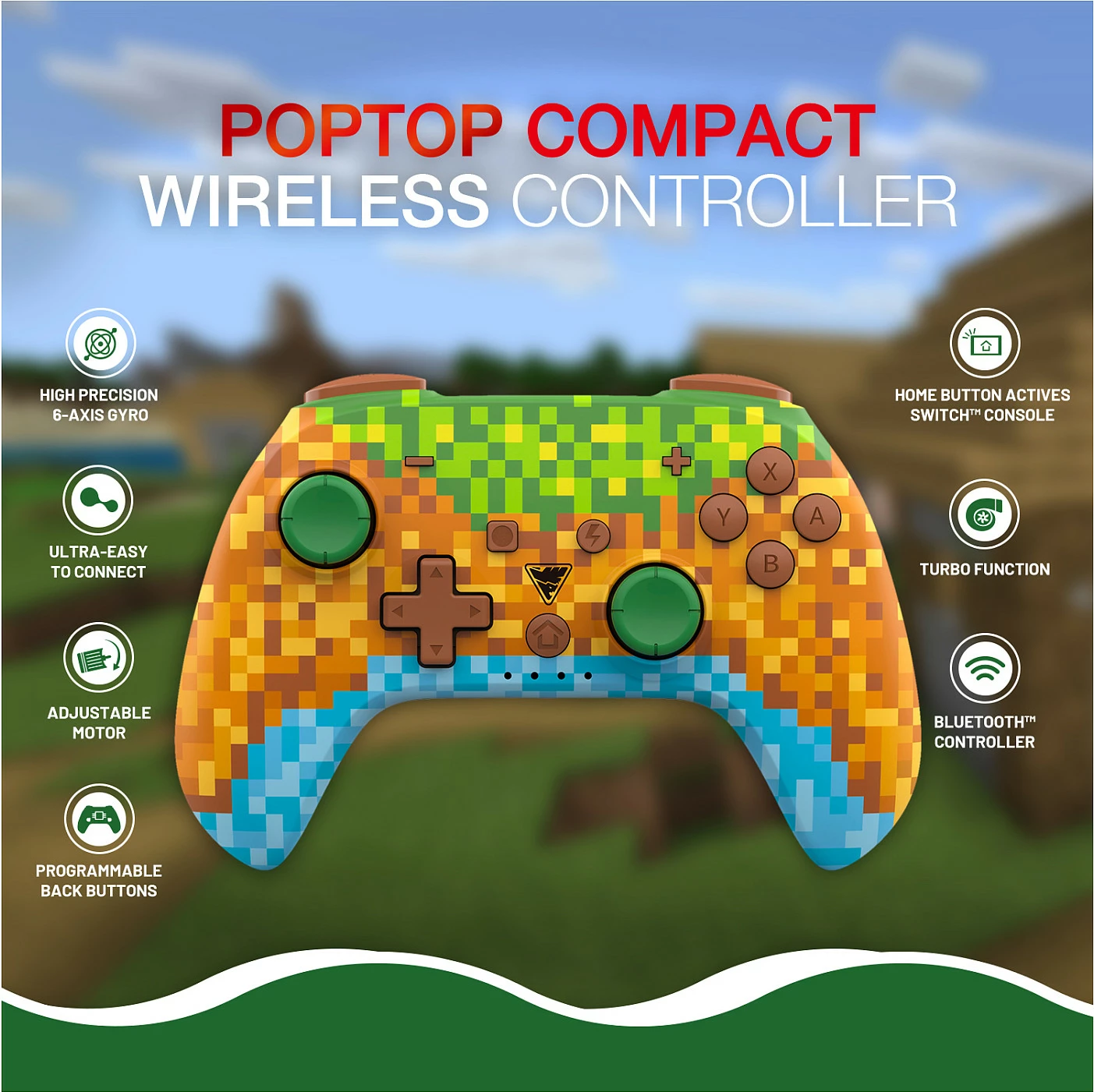 Kontroler DragonShock Poptop Wireless Cubes për Nintendo Switch, Bluetooth, USB-C, multikolor