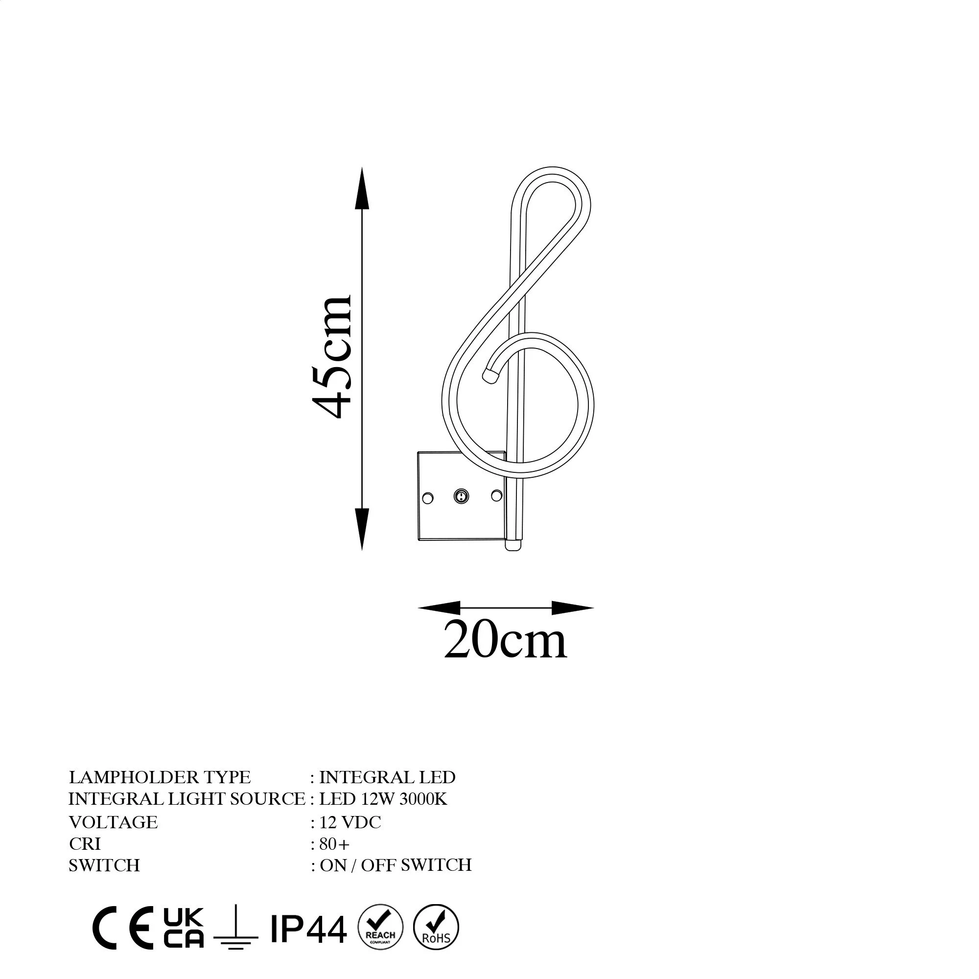 Llambë muri Opviq, Gurses - 13271, ngjyrë ari