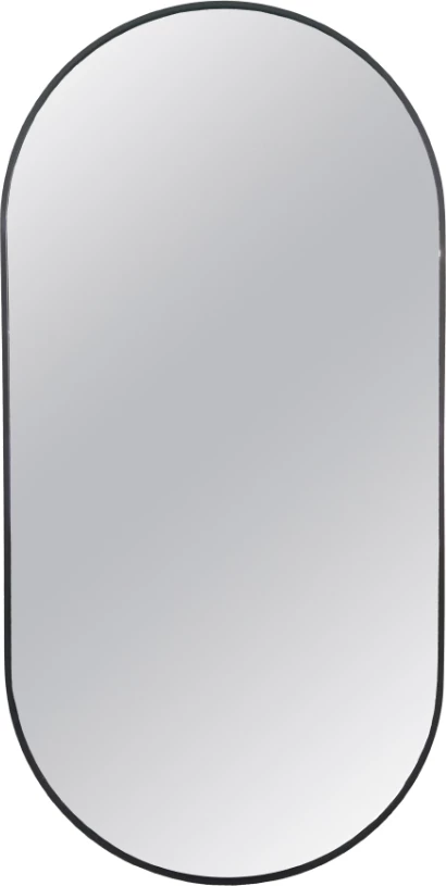 Pasqyrë ovale për mur, ngjyrë e zezë, 60x120cm