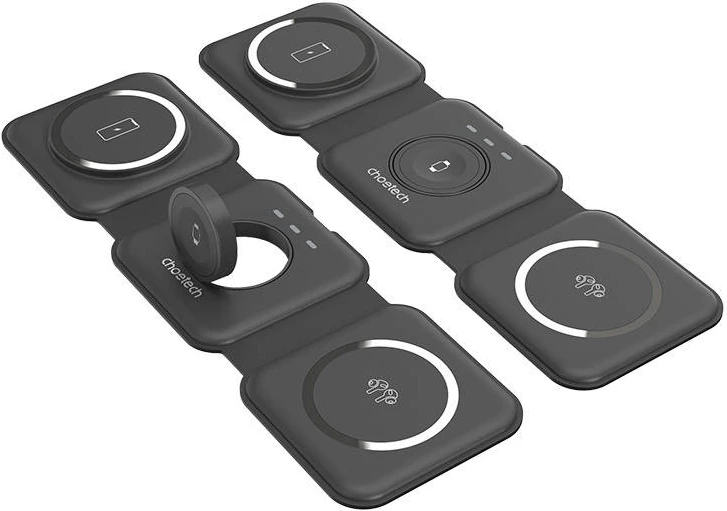Karikues wireless 3-në-1 Choetech T588-F, 15W, i zi