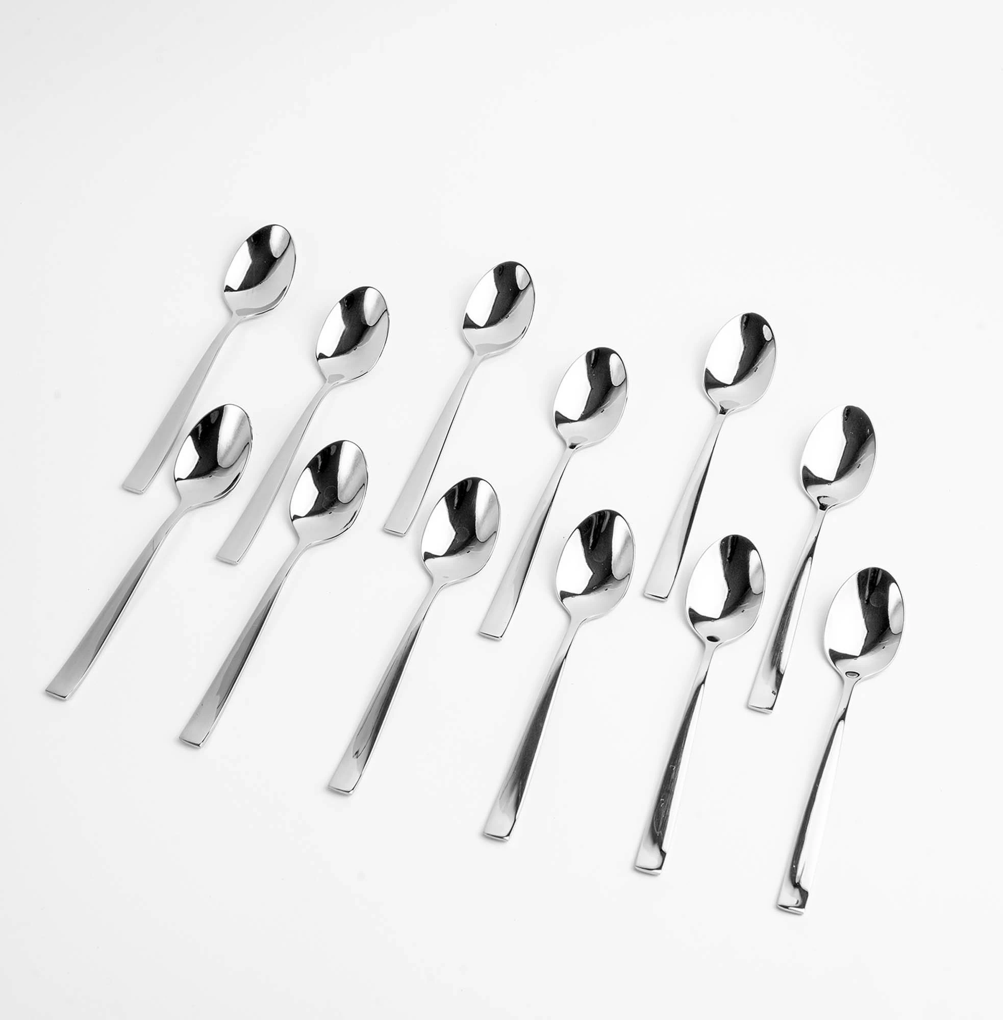 Lugë çaji OVE Garda 146 mm, inox 18/10, set 12 copë, argjendi