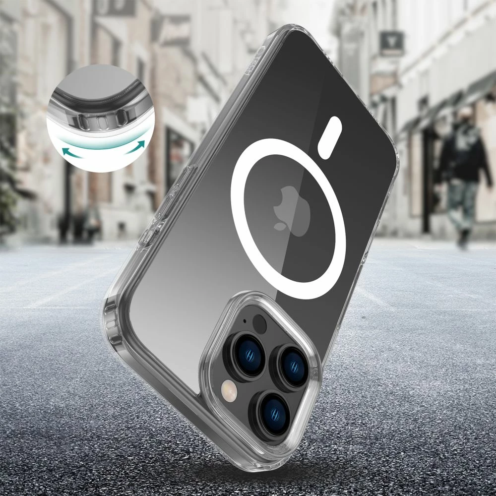 Mbështjellës Tech-Protect FlexAir Hybrid MagSafe për iPhone 16 Pro Max, Transparent