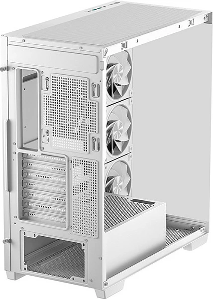 Kasë Deepcool CG580 4F V2, Midi Tower, xham i temperuar, RGB, e bardhë