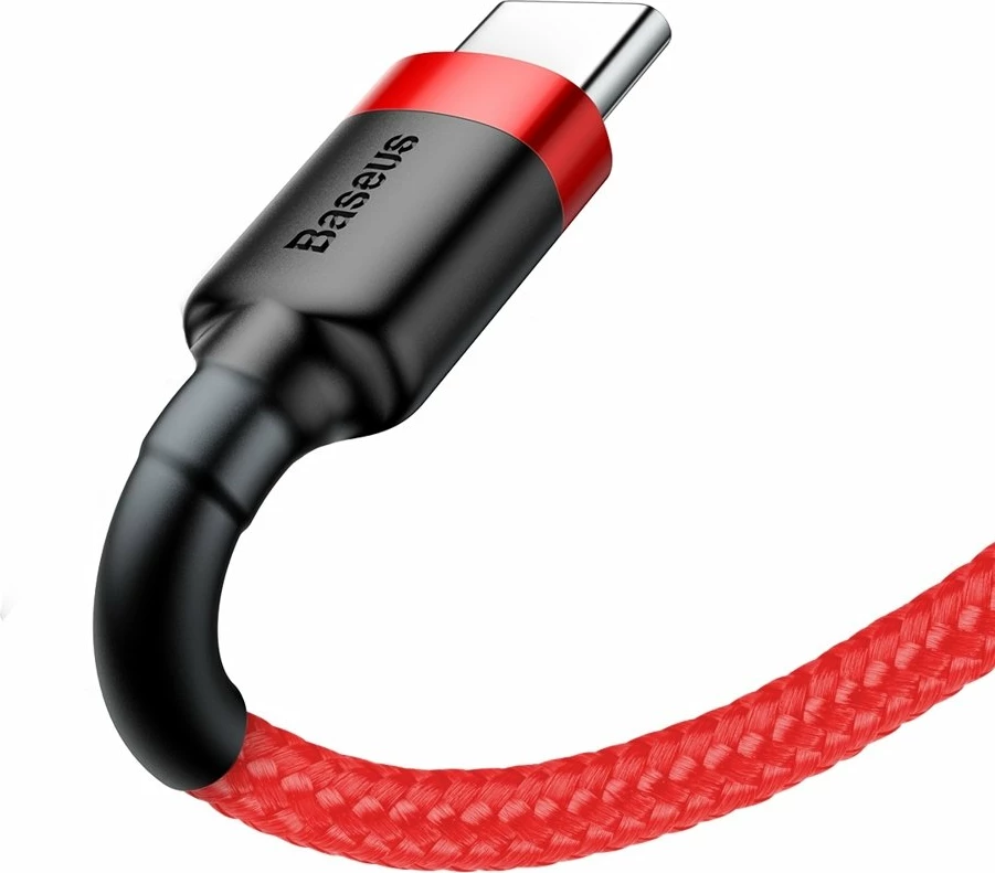 Kabllo Baseus Cafule, USB në USB-C, 3 metra, i kuq