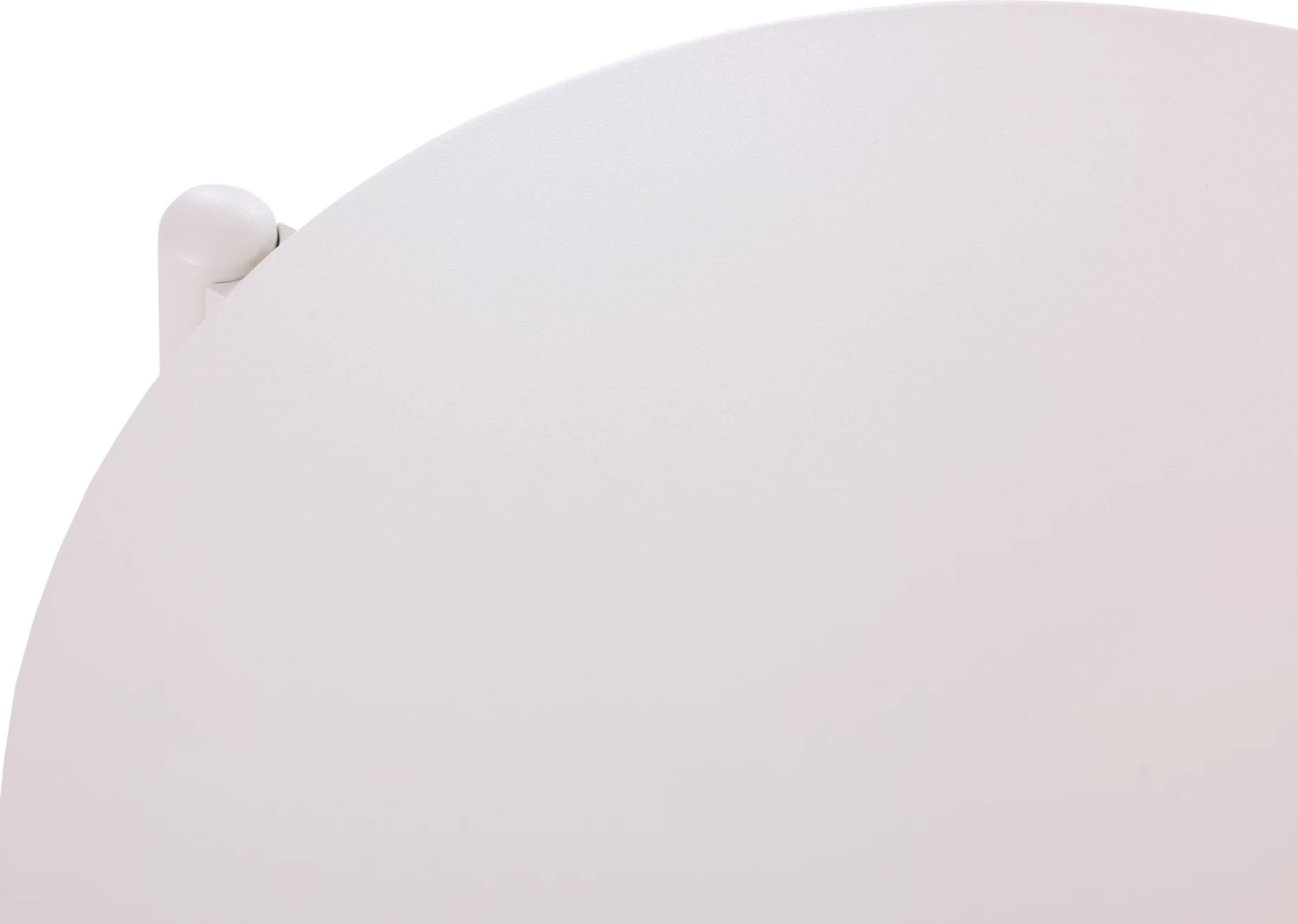 Tavolinë anësore e rrumbullakët Deneris, alumin ngjyrë fildishi, 45x45x47cm