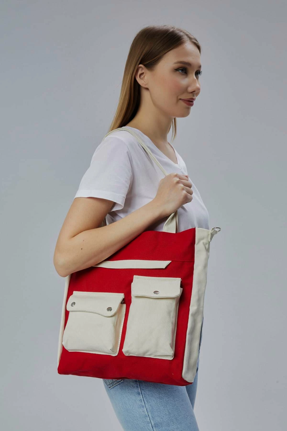 Çantë tote Zoozie Bags, e kuqe, 2354