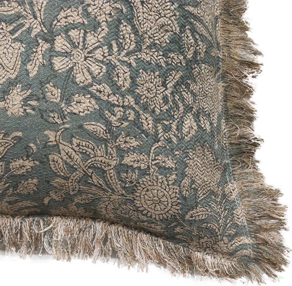 Jastëk dekorativ Jericho, pambuk, aqua-bezhë, 50x50cm