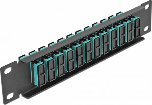 Patch panel fiber optik DeLOCK 10" 12x SC Duplex, 1U, zi/aqua