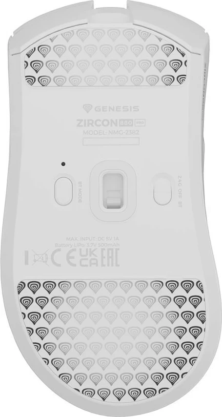 Maus Genesis Zircon 880 Pro Wireless, optik, 30000 DPI, 6 butona, e bardhë