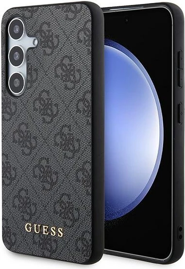 Mbështjellës Guess 4G Metal Gold Logo për Samsung Galaxy A35, i zi