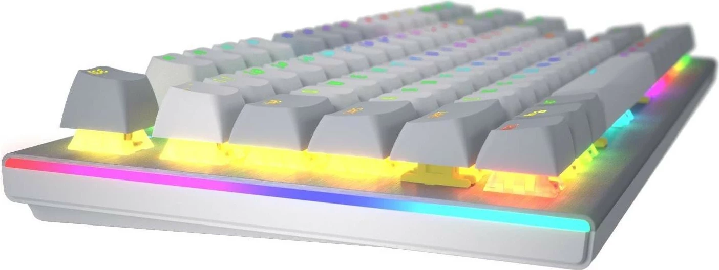 Tastierë mekanike Hator Gravity TKL HTK561, RGB, Hot-Swap, e bardhë-gri