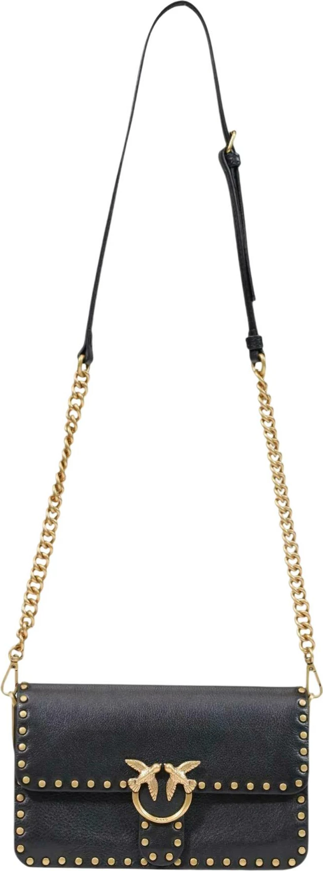 Çantë krahu për femra Pinko Love One Slouchy CL Studs Small 107664 A2JG, e zezë