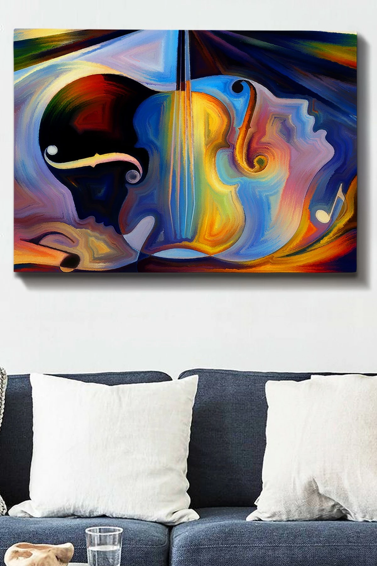 Pikturë dekorative në kanavacë, shumëngjyrëshe, kornizë druri, 70x100cm