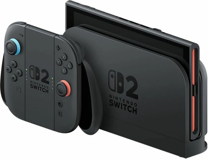 Konsolë Nintendo Switch 2 me Mario + Hogwarts Legacy, e zezë/kuqe/kaltër