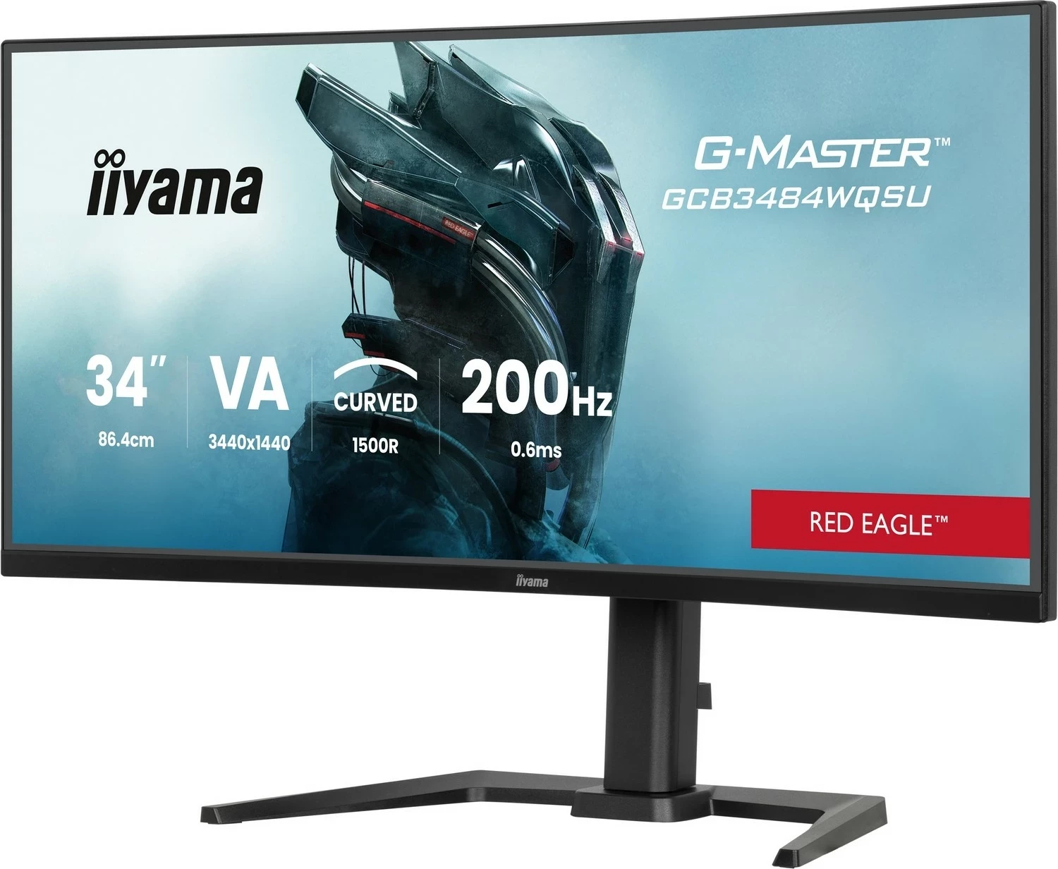 Monitor gaming iiyama G-Master GCB3484WQSU-B2, 34" UWQHD, 200Hz, VA i lakuar, i zi