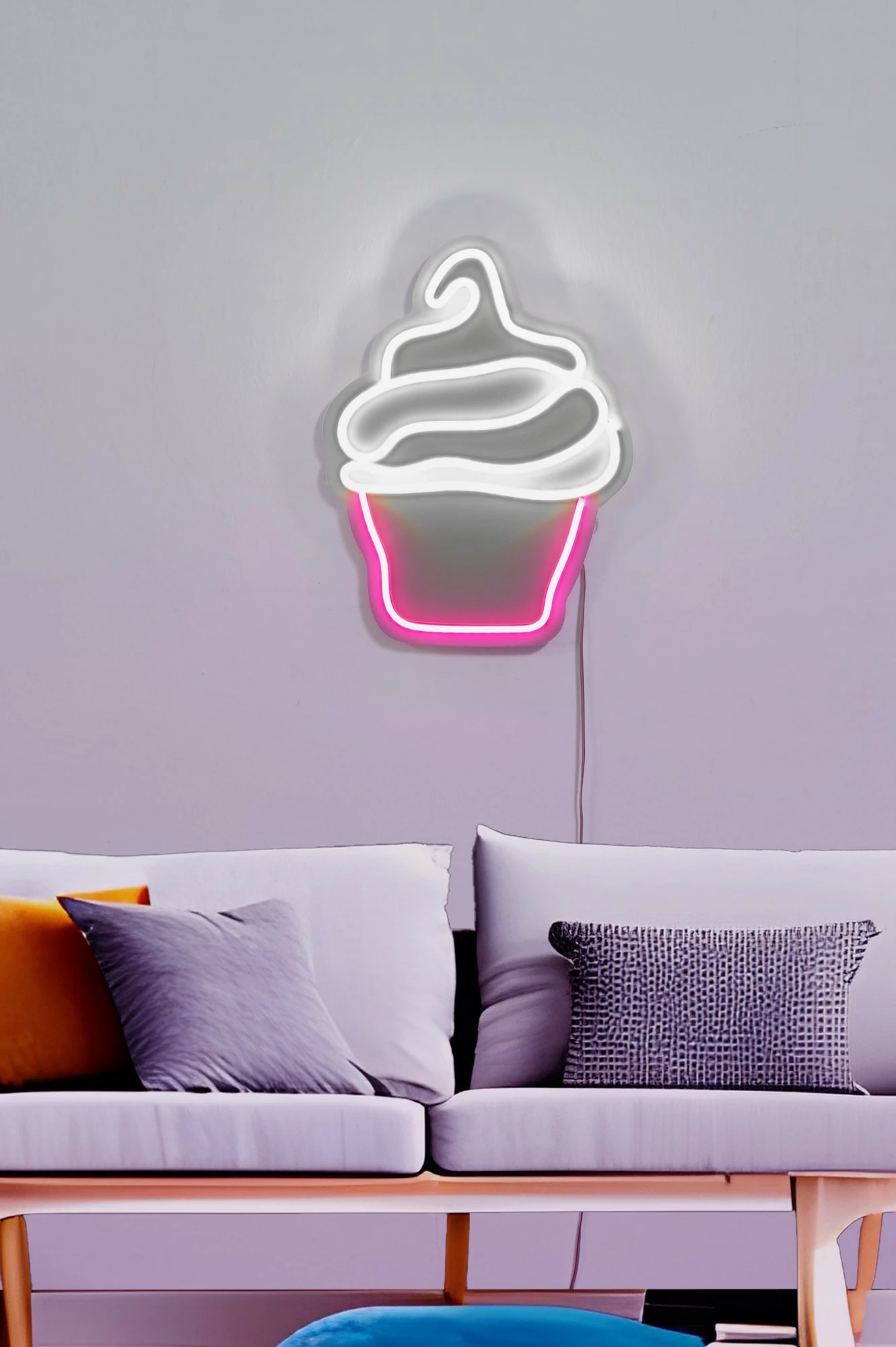 Dritë dekorative LED plastike, formë keku, shumëngjyrëshe, Wallity