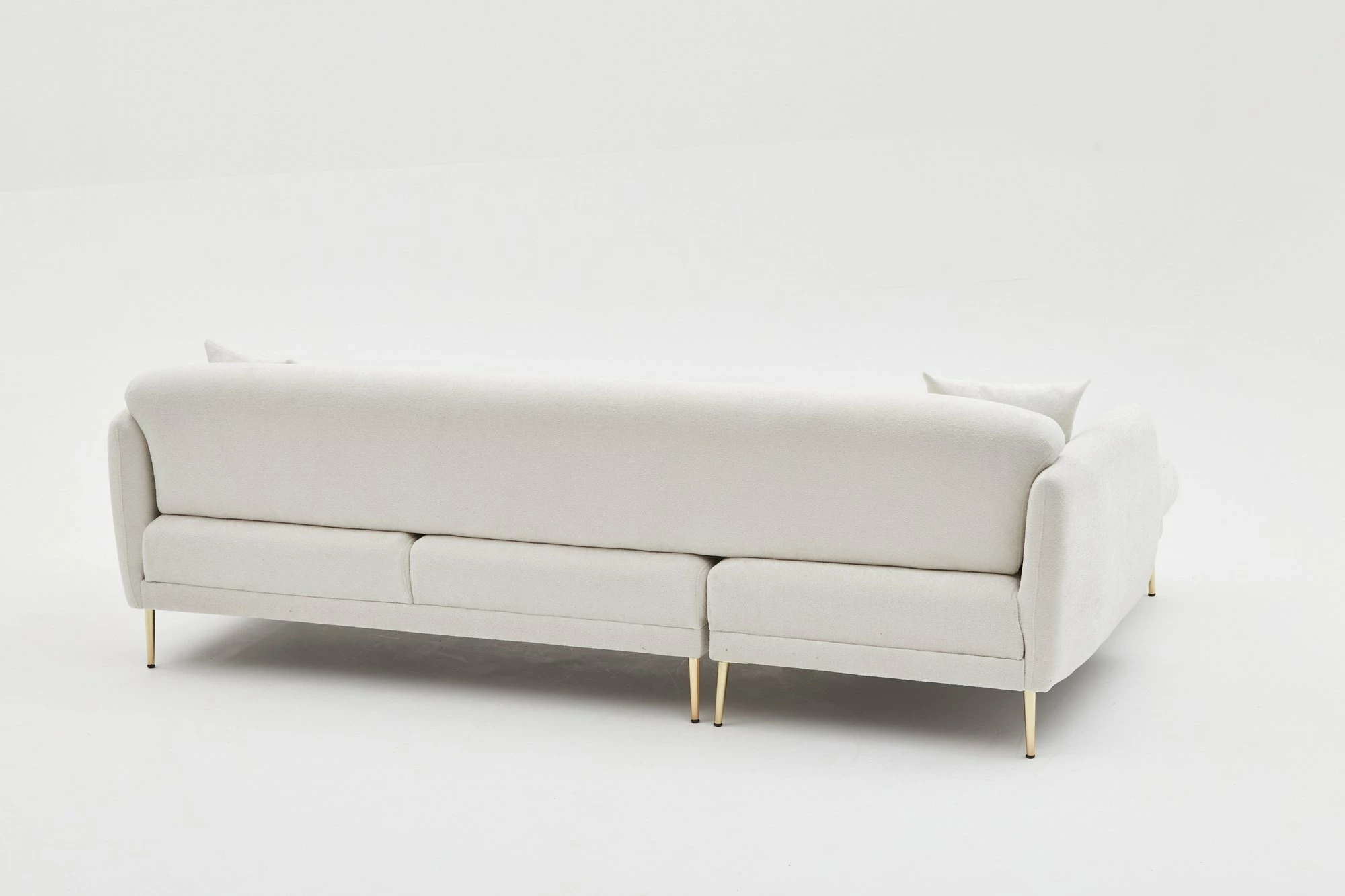Kënd-sofë-krevat Atelier del Sofa, Simena, këndi majtas, krem