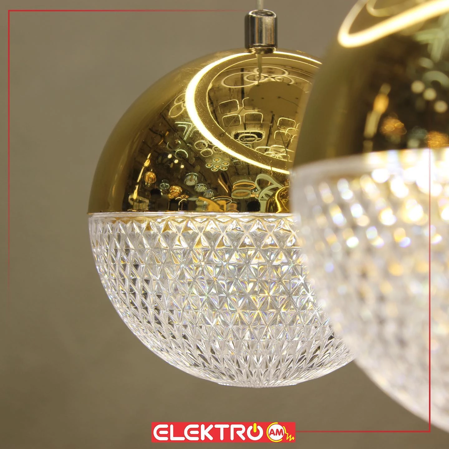 Abazhur LED i varur H08 GD-WH