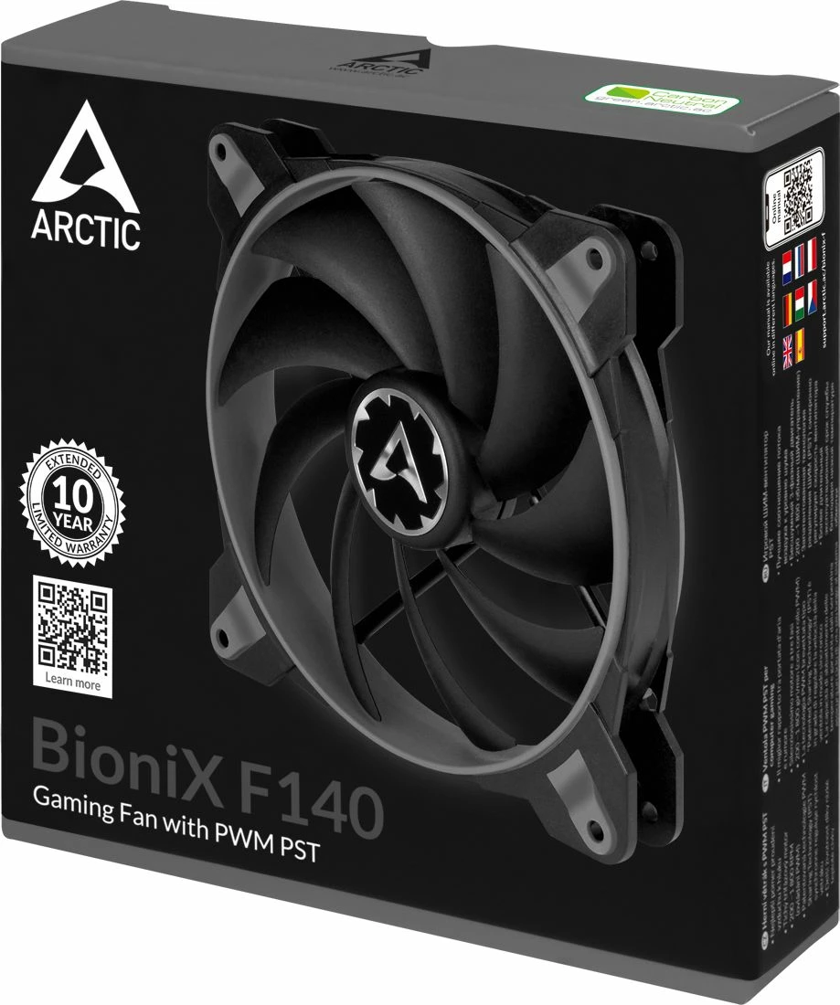 Ventilator kompjuteri Arctic BioniX F140 ACFAN00161A 140mm PWM 4-pin, zi/hirtë