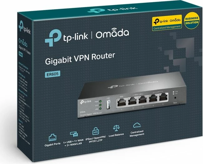 Router TP-LINK Omada ER605 Gigabit VPN, gri