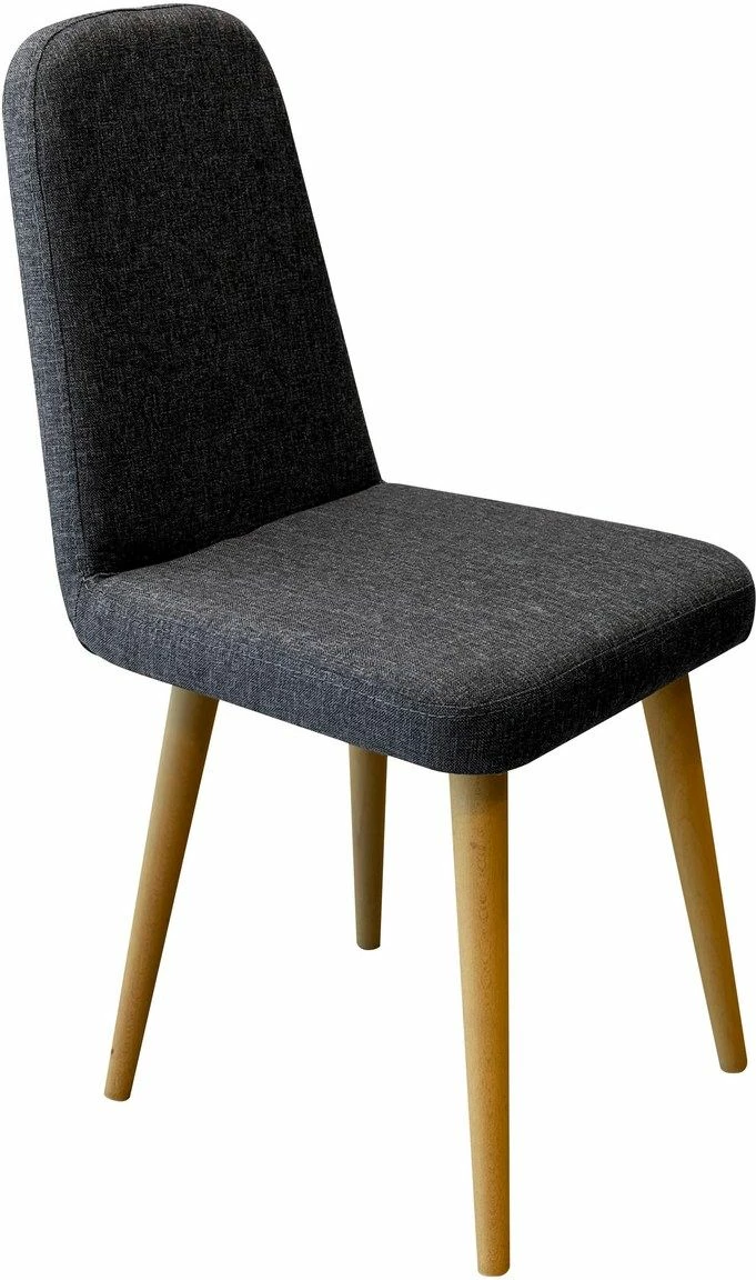 Tavolinë me karrige, set 6 pjesësh, ngjyrë lis dhe antracit, Vina Mini 03 1053