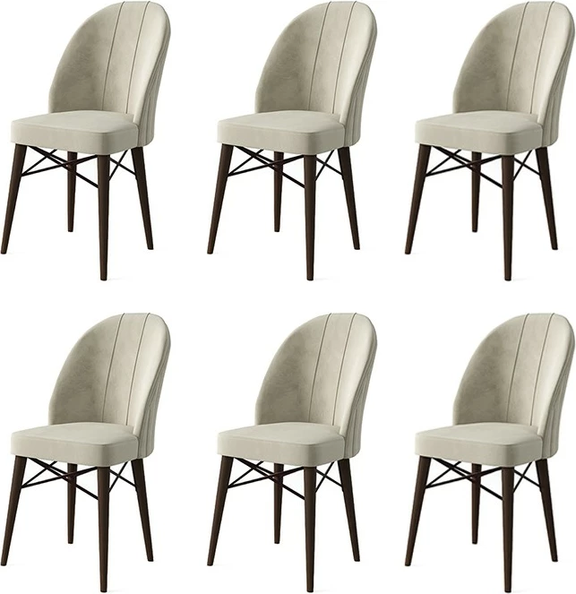 Set karrigesh (6 copë) Hanah Home, Ritim, krem, kafe