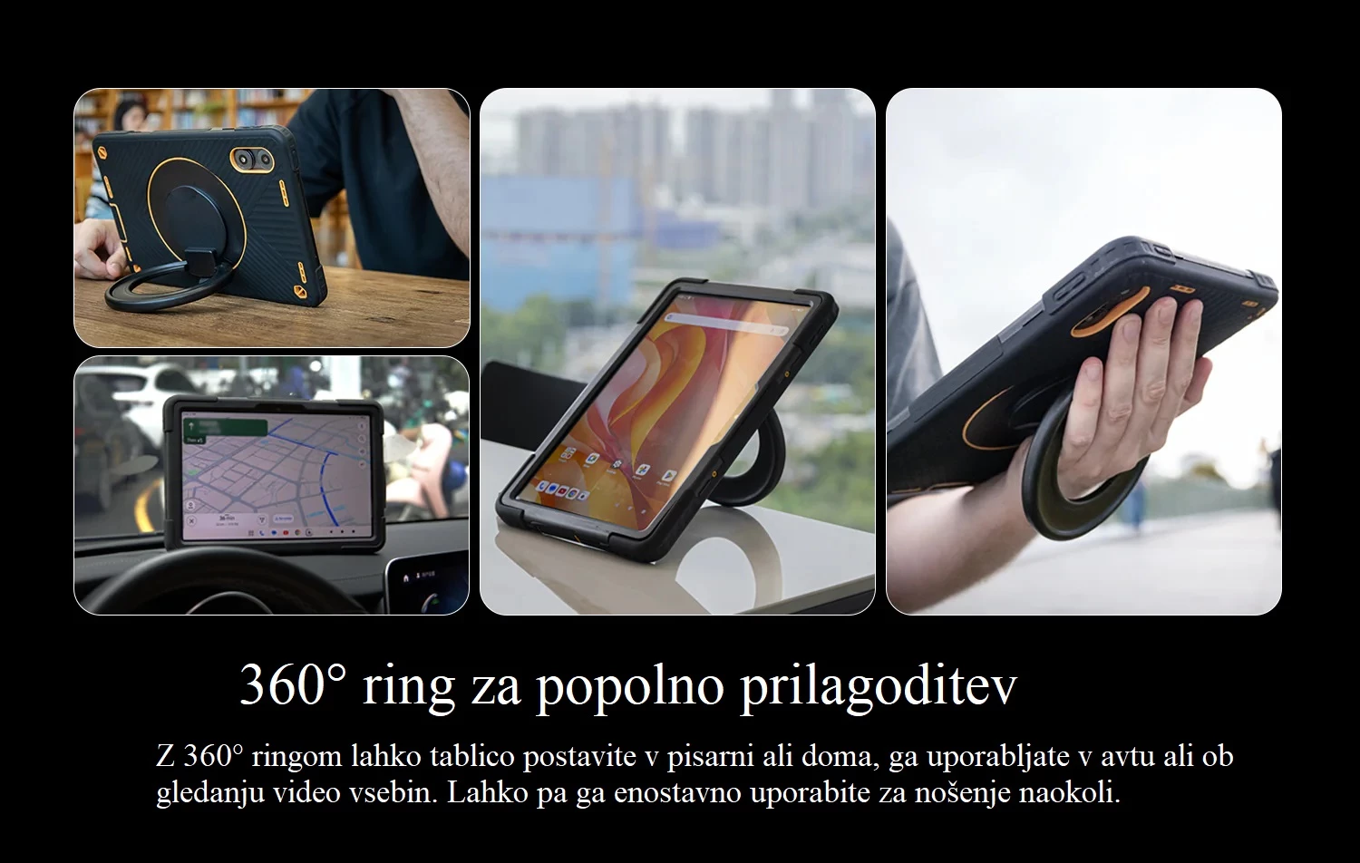 Tablet rugged AGM Pad P2 Active 11\", 8GB+8GB RAM, 256GB, IP68, Android 14, i zi/portokalli