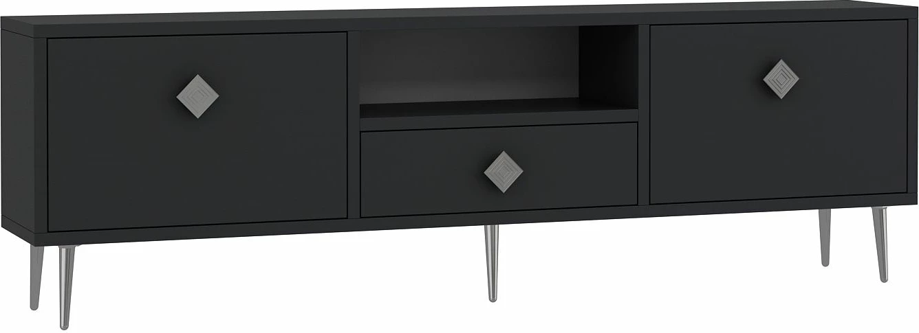 Komodë TV Skye Decor, anthracite, silver, 1308-DROP-1
