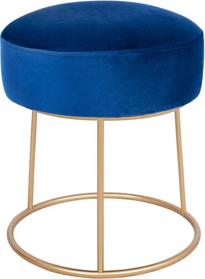 Karrige për bar Karlo FH8411.08, ngjyrë kaltër me bazë të artë, 36x38 cm