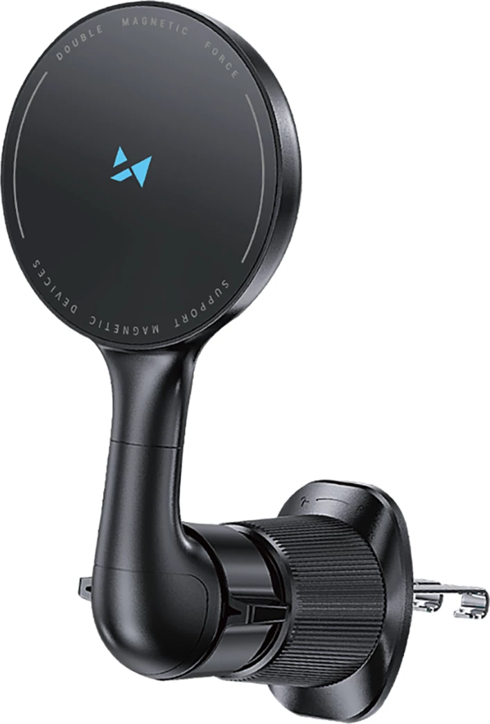 Mbajtës magnetik për veturë Wozinsky WCT5-6S4Y me karikues wireless Qi/MagSafe 15W, i zi