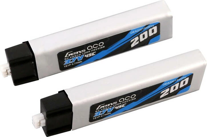 Bateri LiPo Gens ace GEA2001S45PH, 200mAh, 3.7V, 45C, set 2 copë