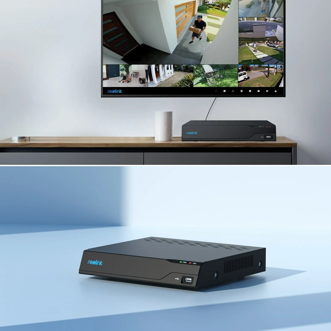 NVR Reolink NVS8, 8-Kanal, PoE, 2TB, e zezë