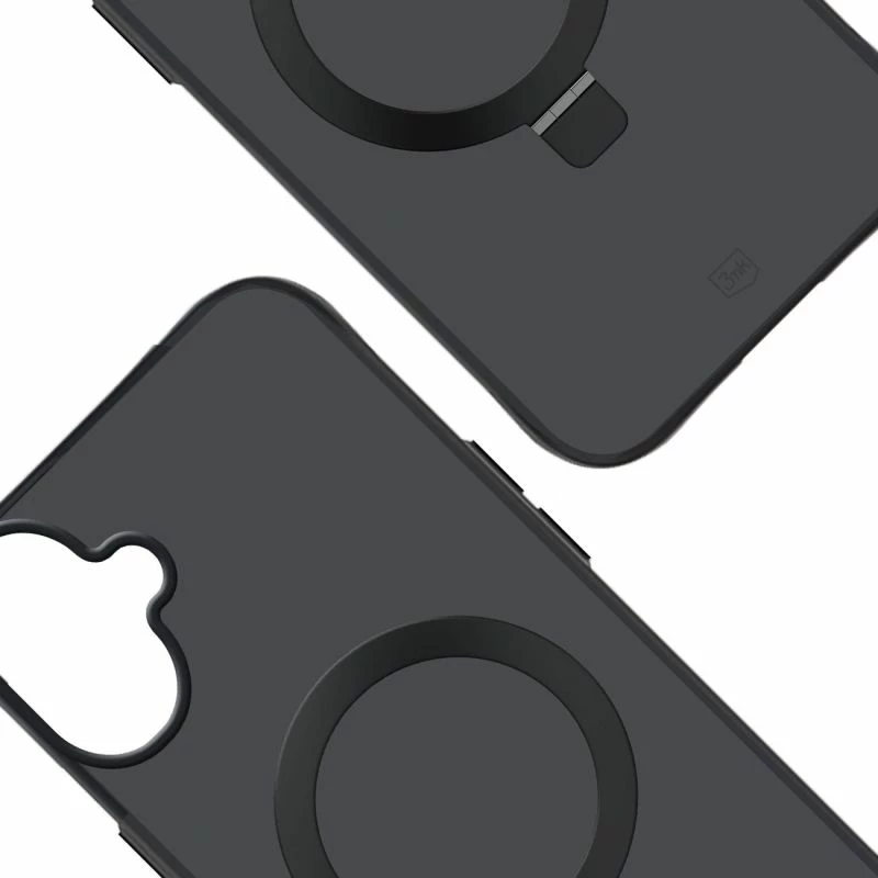 Kapak telefoni 3mk Smoke Case Mag&Stand për iPhone 17, i zi