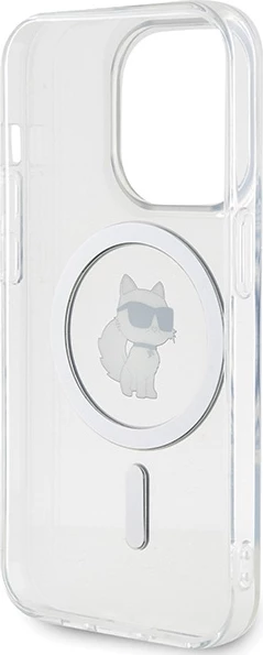 Mbështjellës Karl Lagerfeld IML Choupette MagSafe për iPhone 14 Pro, Transparent