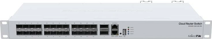 Switch MikroTik CRS326-24S+2Q+RM, Managed, L3, Rack mounting, 1U, Bardhë