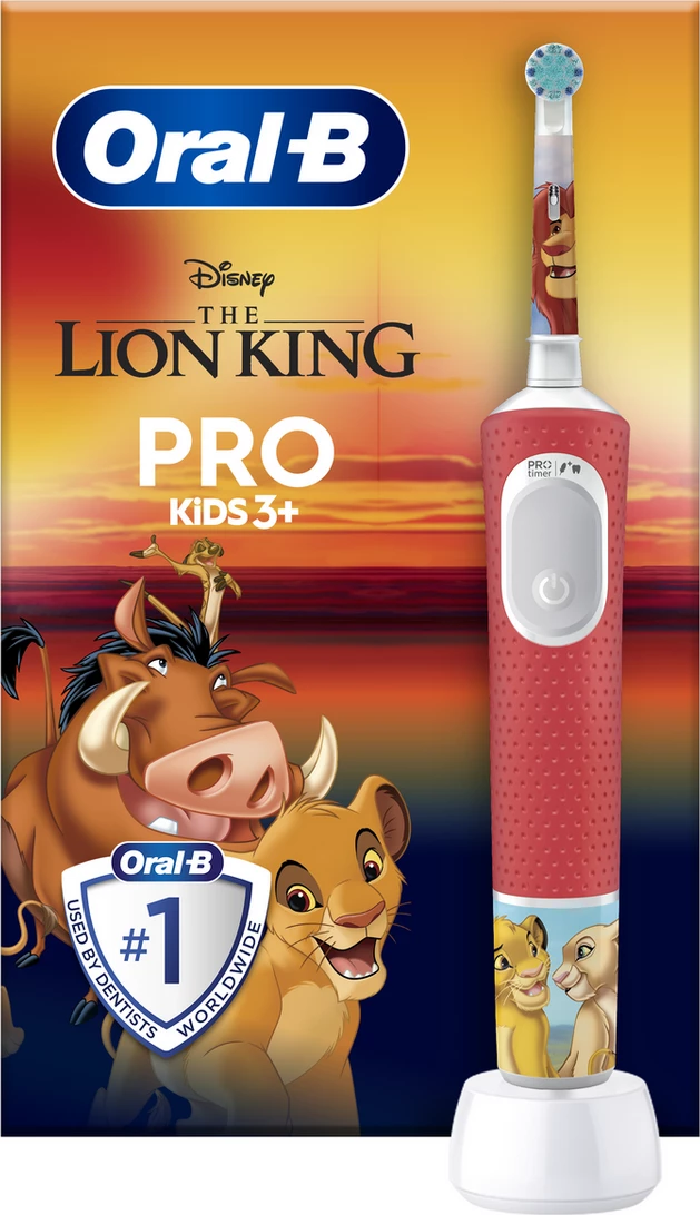 Furçë dhëmbësh elektrike Braun Oral-B VITALITY PRO D103 The Lion King, për fëmijë, e kuqe