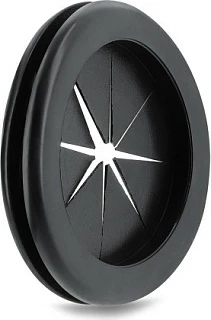 Bushing për kabllo DeLOCK 67334, plastikë, Ø vrimë 7 cm, 11 mm, i zi