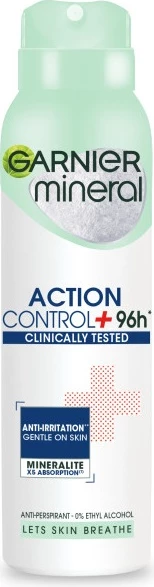 Spray antiperspirant për femra Garnier Mineral Action Control+ Clinically Tested, 150ml