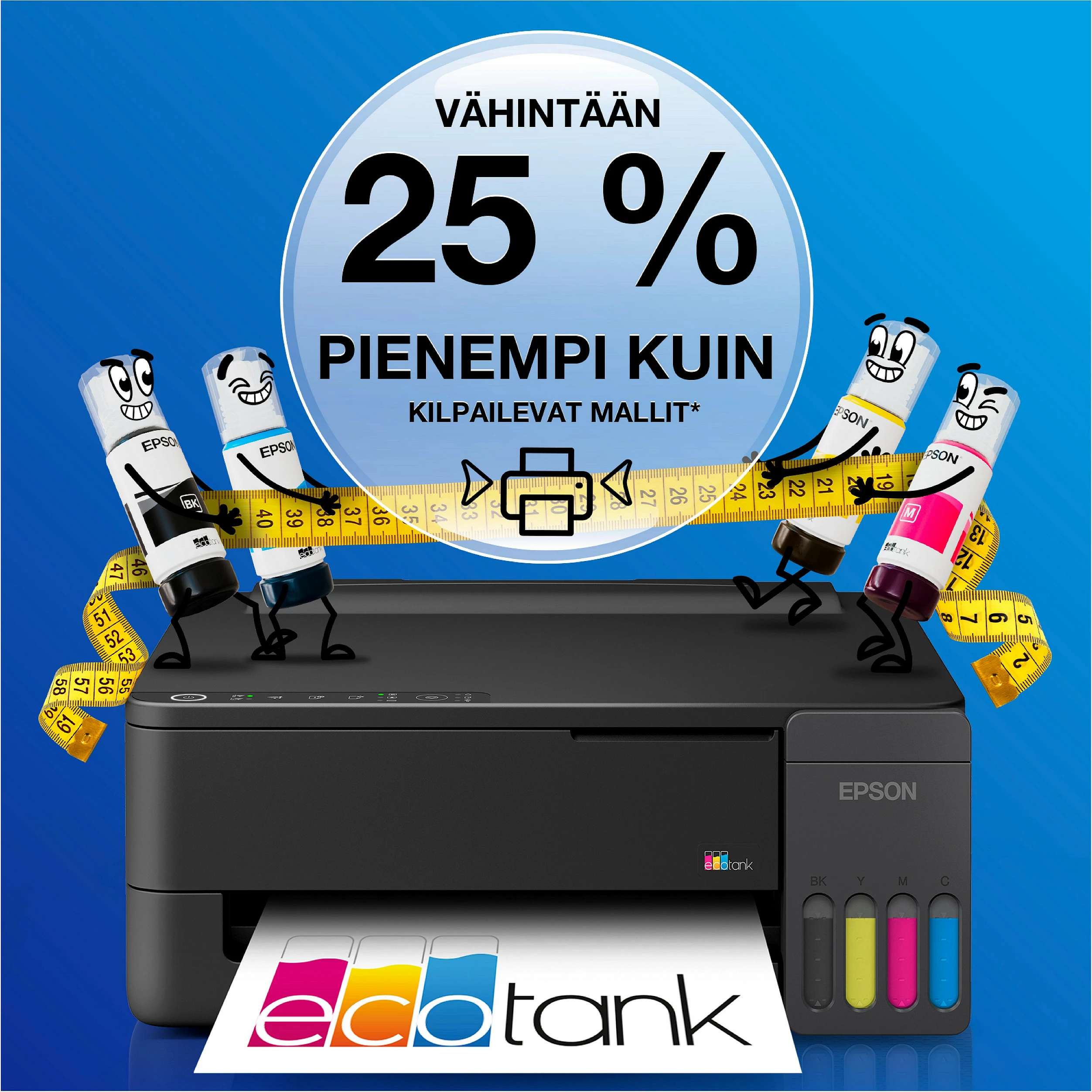 Printer Epson EcoTank ET-1910, inkjet me ngjyra, A4, 11 faqe/min, i zi