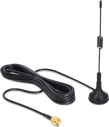 Antenë DeLOCK 88877, SMA, 3 dBi, 433 MHz, kabllo 3 m, e zezë