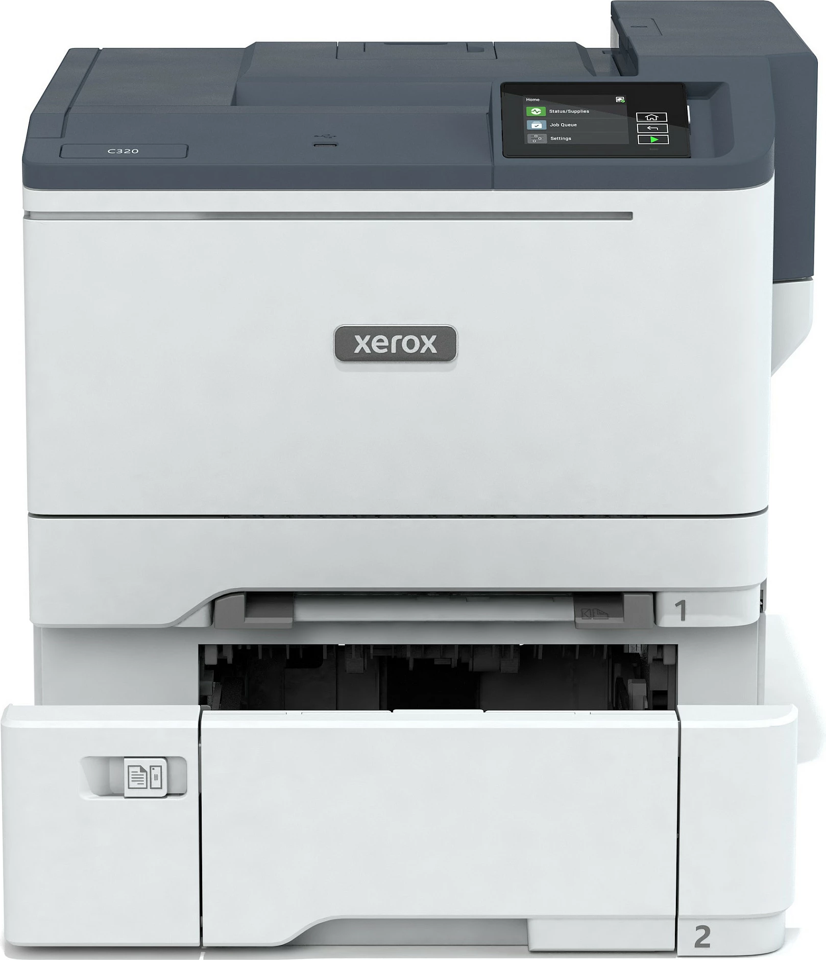 Printer lazer me ngjyra Xerox C320 DNI, A4, Duplex, Wi‑Fi, Ethernet, 33 ppm, bardhë/gri