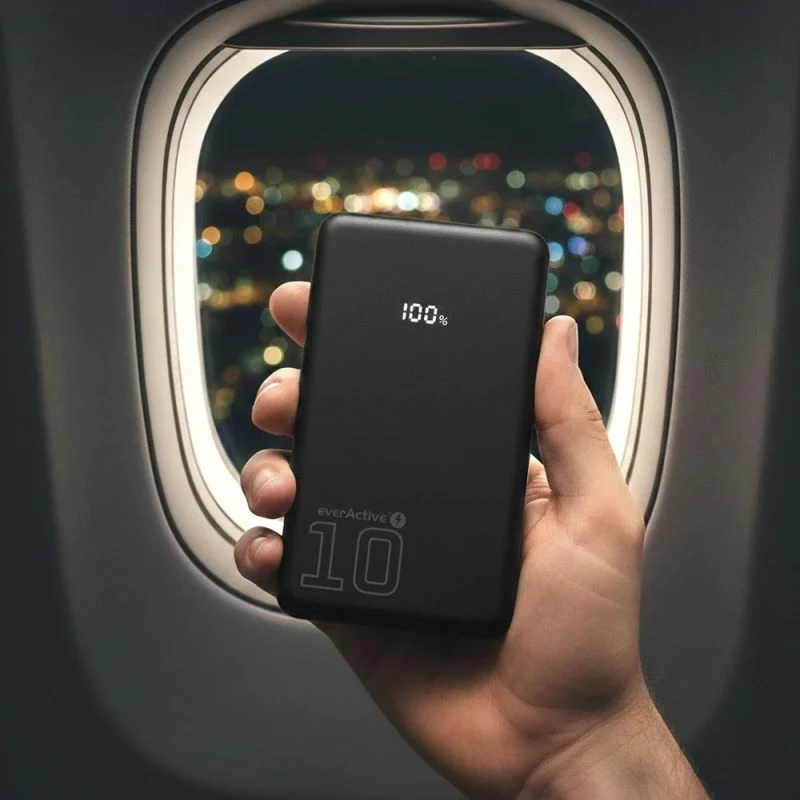 Powerbank everActive EB-11QB, 10000mAh, e zezë
