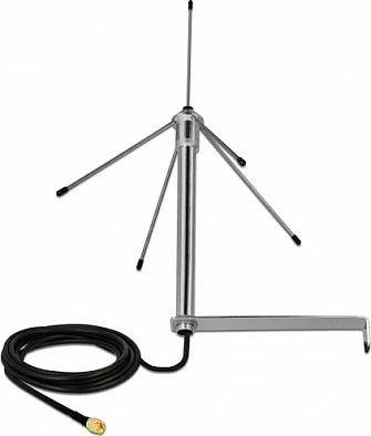 Antenë DeLOCK 12565, 433 MHz, 3 dBi, SMA, kabllo 3 m, argjendtë