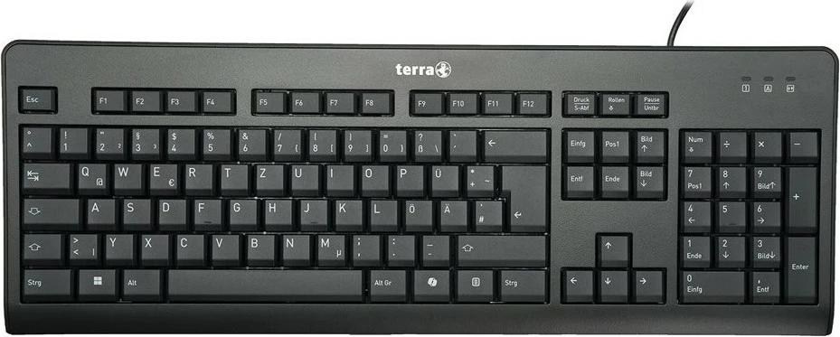 Tastierë Terra TERRA Keyboard 1500, USB, 105 taste, QWERTZ, e zezë