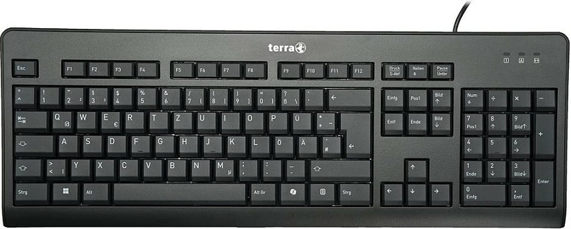 Tastierë Terra TERRA Keyboard 1500, USB, 105 taste, QWERTZ, e zezë