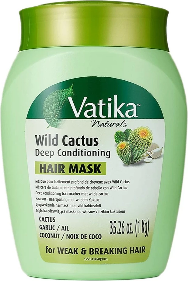 Maskë për flokë Dabur Vatika Wild Cactus Intensively Regenerating për femra, 1kg