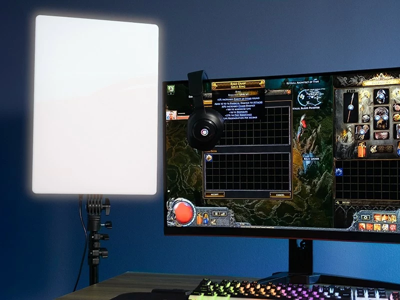 Llampë panel LED Tracer Lumi PRO me stativ 180cm, 160 LED, me telekomandë